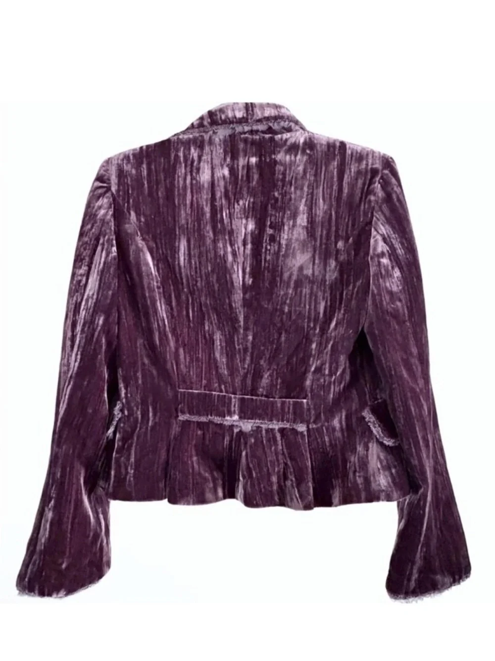 Alberto Makali Velvet Plum Blazer Jacket 6 Rayon Silk Y2K Renfair NWT Vintage